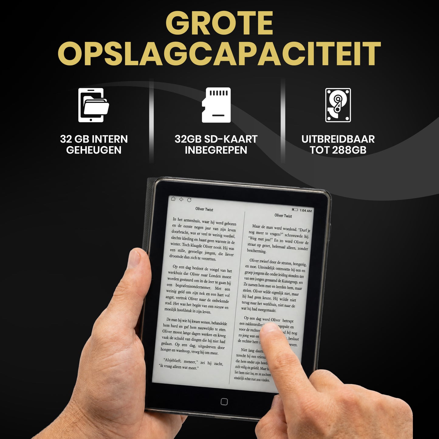 Veloura One E-Reader – Read without limits, wherever your books may be