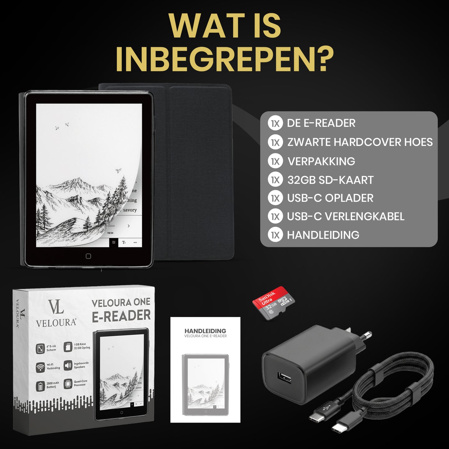 Veloura One E-Reader – Read without limits, wherever your books may be